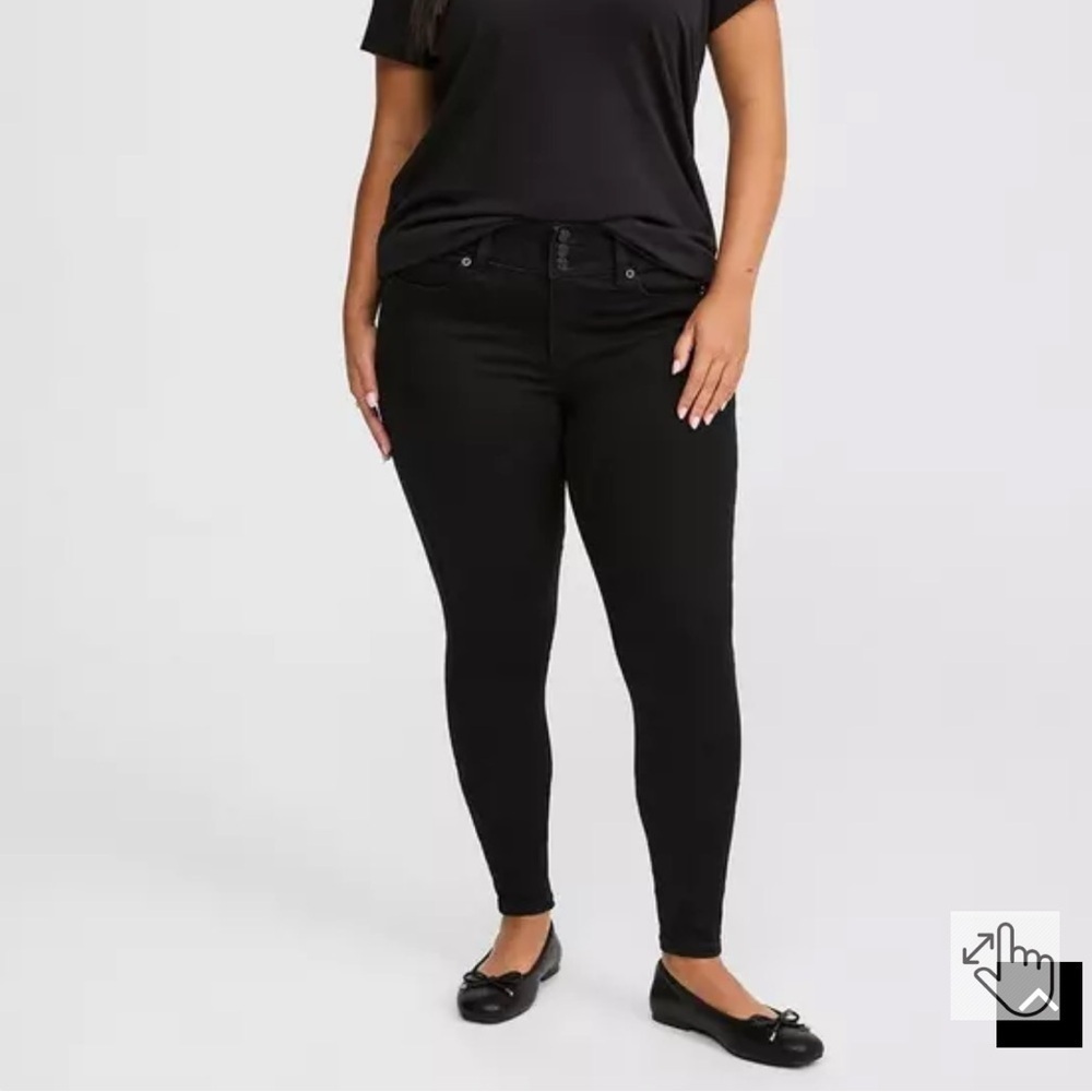 Torrid Jegging Skinny Super Soft High Rise Jeans Black 16R